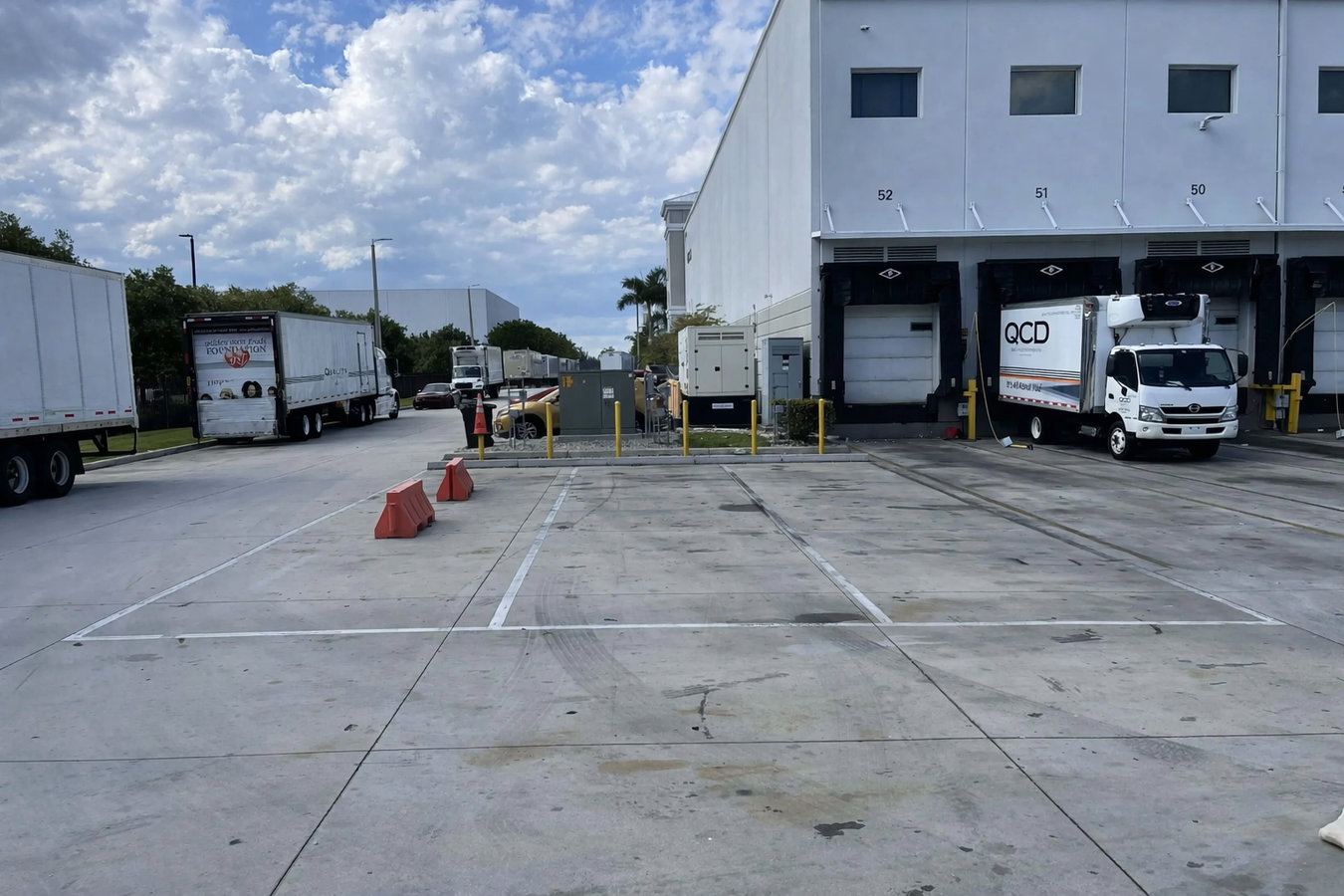 Concrete parking lot building in Hesperia, CA